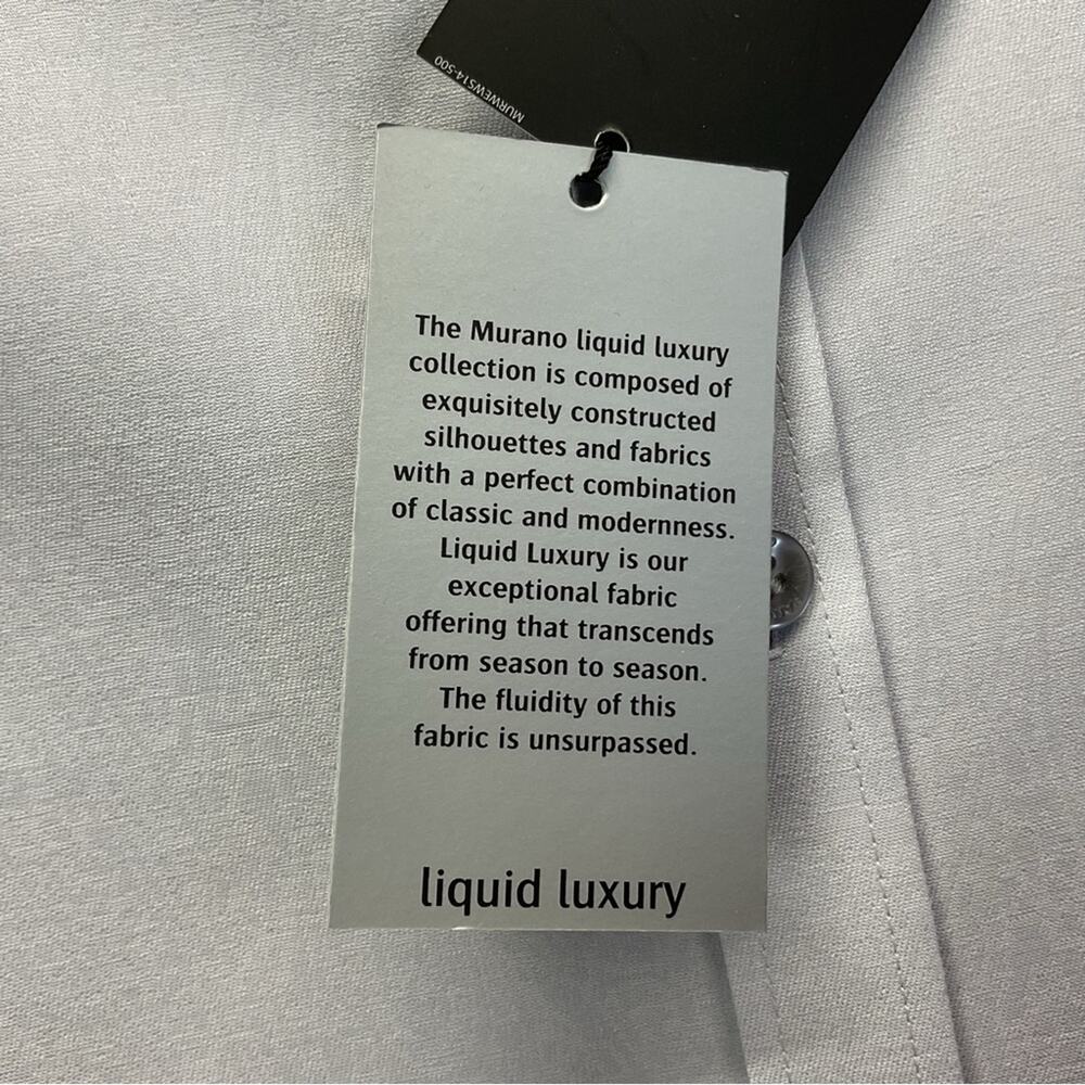 Murano Shirt Men's Size L Silver Paisley Liquid Luxury Button Down Business Soft - Picture 4 of 11